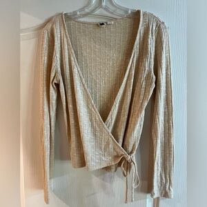 Roxy ballet wrap sweater in cream size medium
